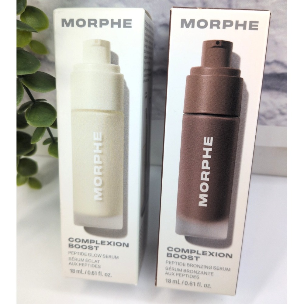 NIB BURST & GLAZE LOT2🌿Morphe Complexion Boost Peptide Glow Serum Bronzing Face